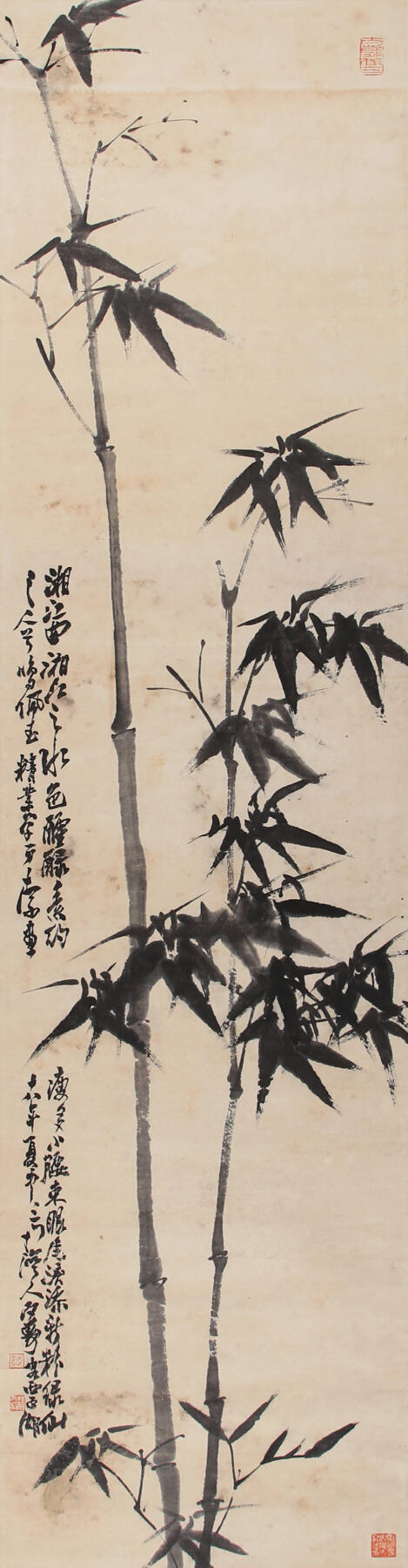 合拍寒食雅集-中国书画 潘天寿 墨竹 170×46cm