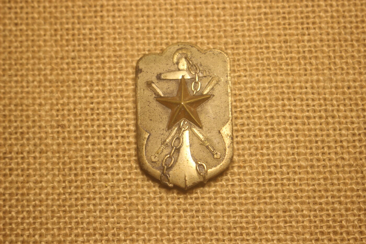 在乡军人会会员章，大型版本，铜质，日常佩戴品相