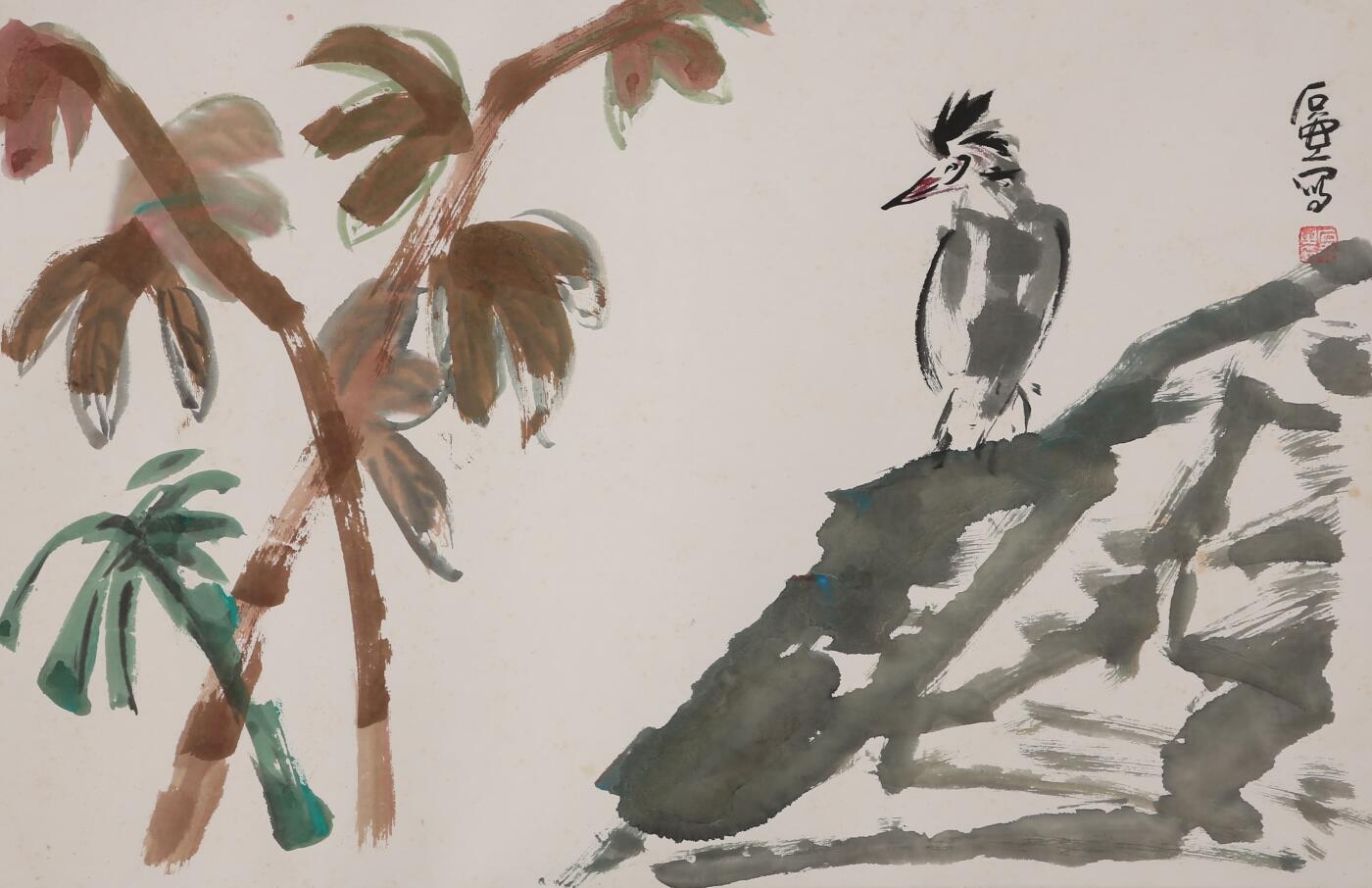 合拍寒食雅集-中国书画 陈子庄 高瞻远瞩 45×70cm