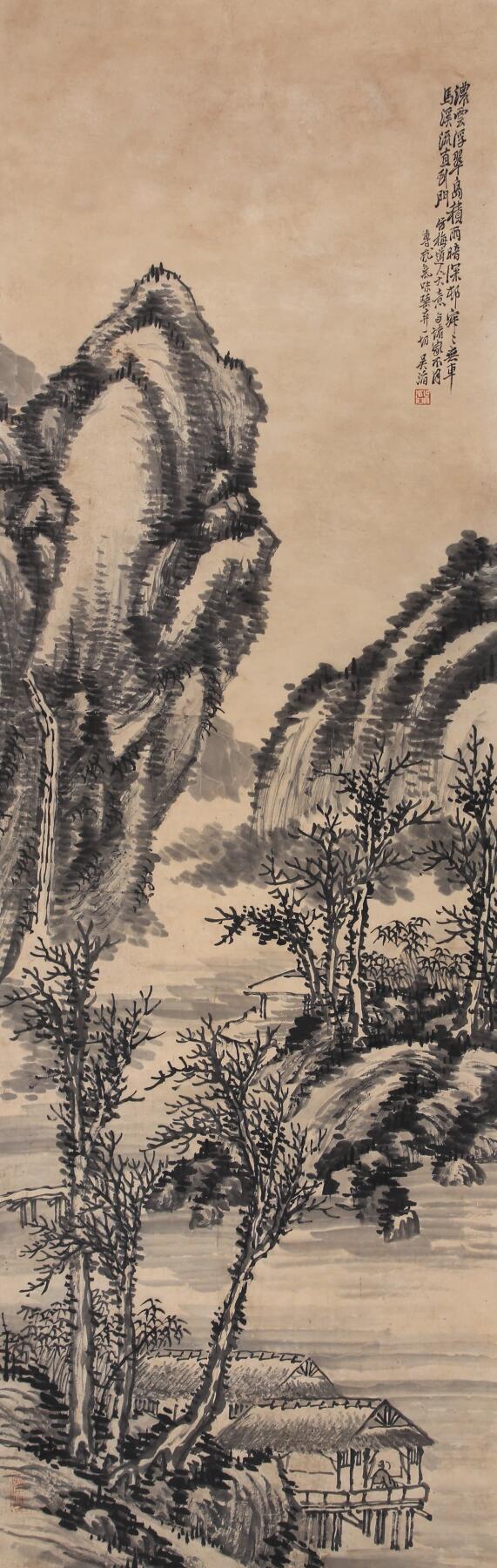 合拍寒食雅集-中国书画 吴滔 山水 168×55cm