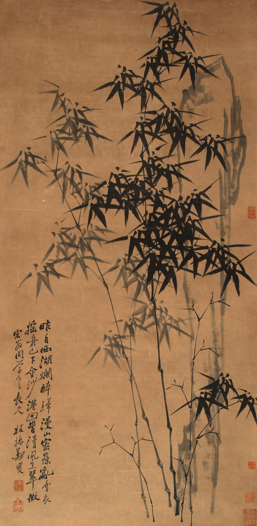 合拍寒食雅集-中国书画 郑板桥 墨竹 135×68cm
