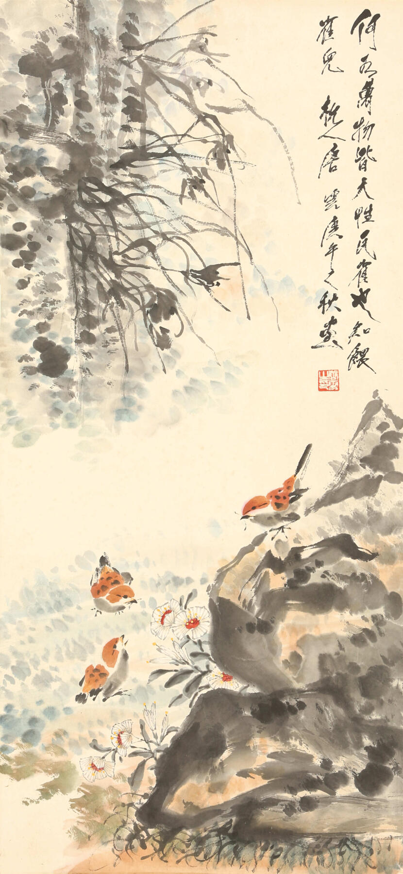 合拍寒食雅集-中国书画 唐云 花鸟 91×42cm
