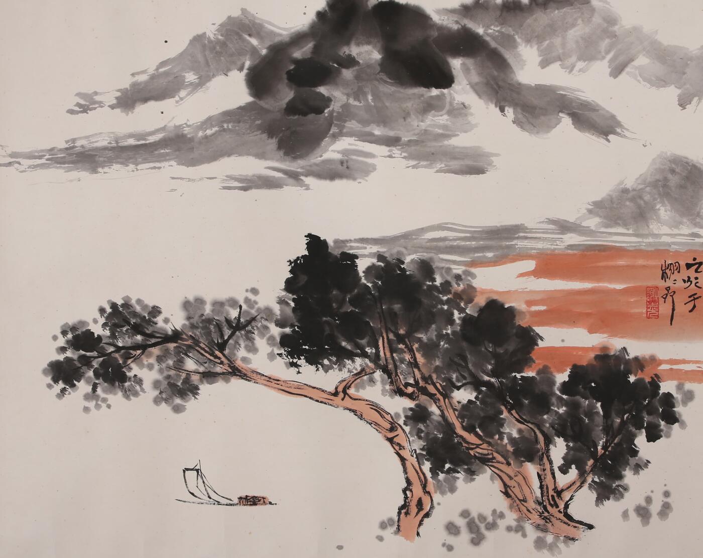 合拍寒食雅集-中国书画 谢之光 山水 54×67cm