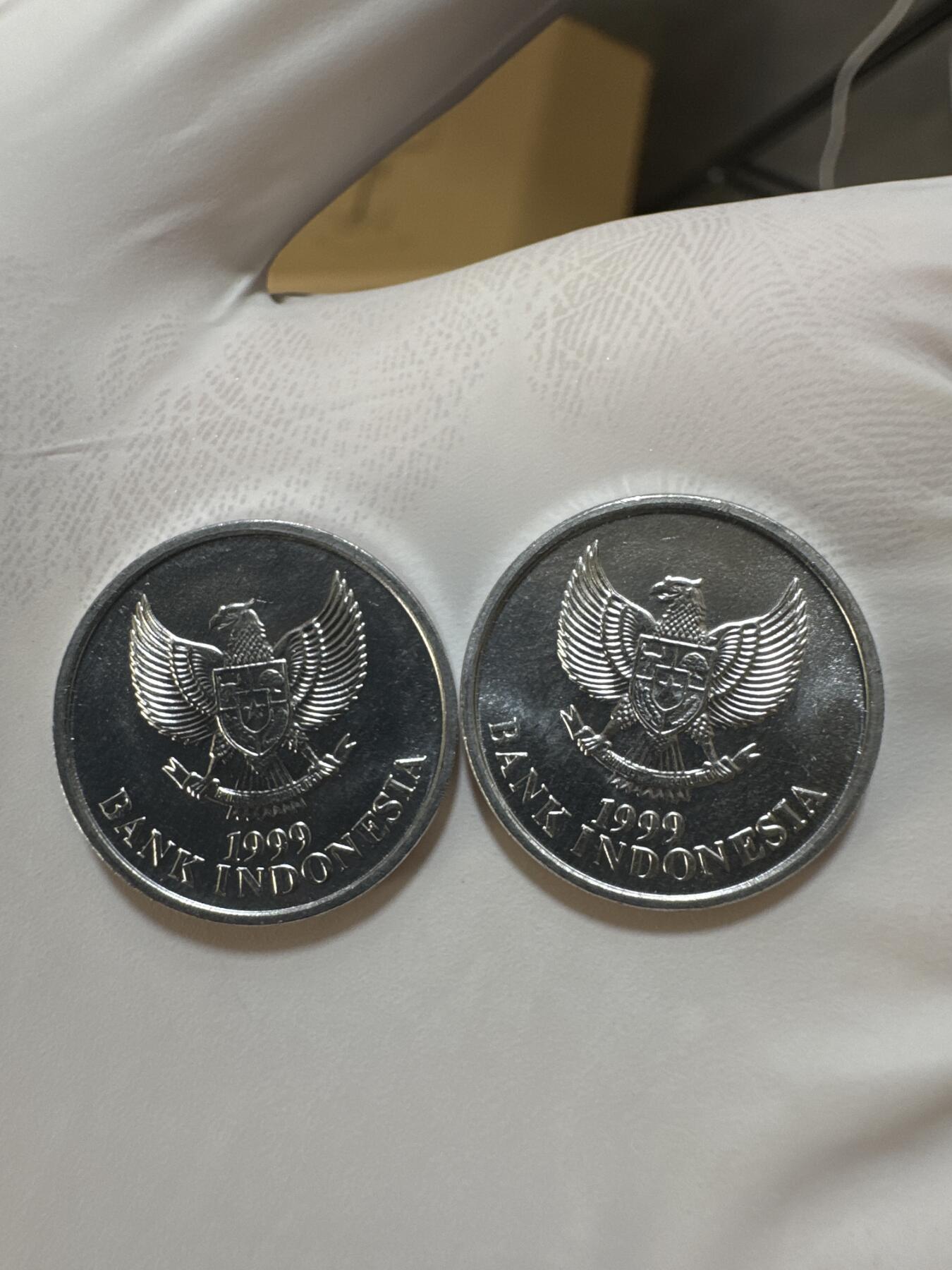 国庆假期快乐🎉正常打包1天发货哦～ 印度尼西亚50卢比（两枚）