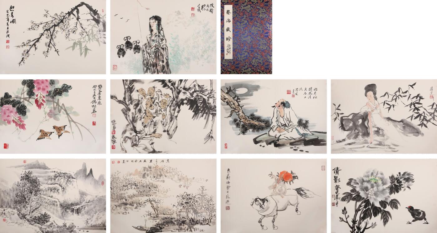 合拍寒食雅集-中国书画 李杰、孙永康等 艺海藏真 45×64cm×10