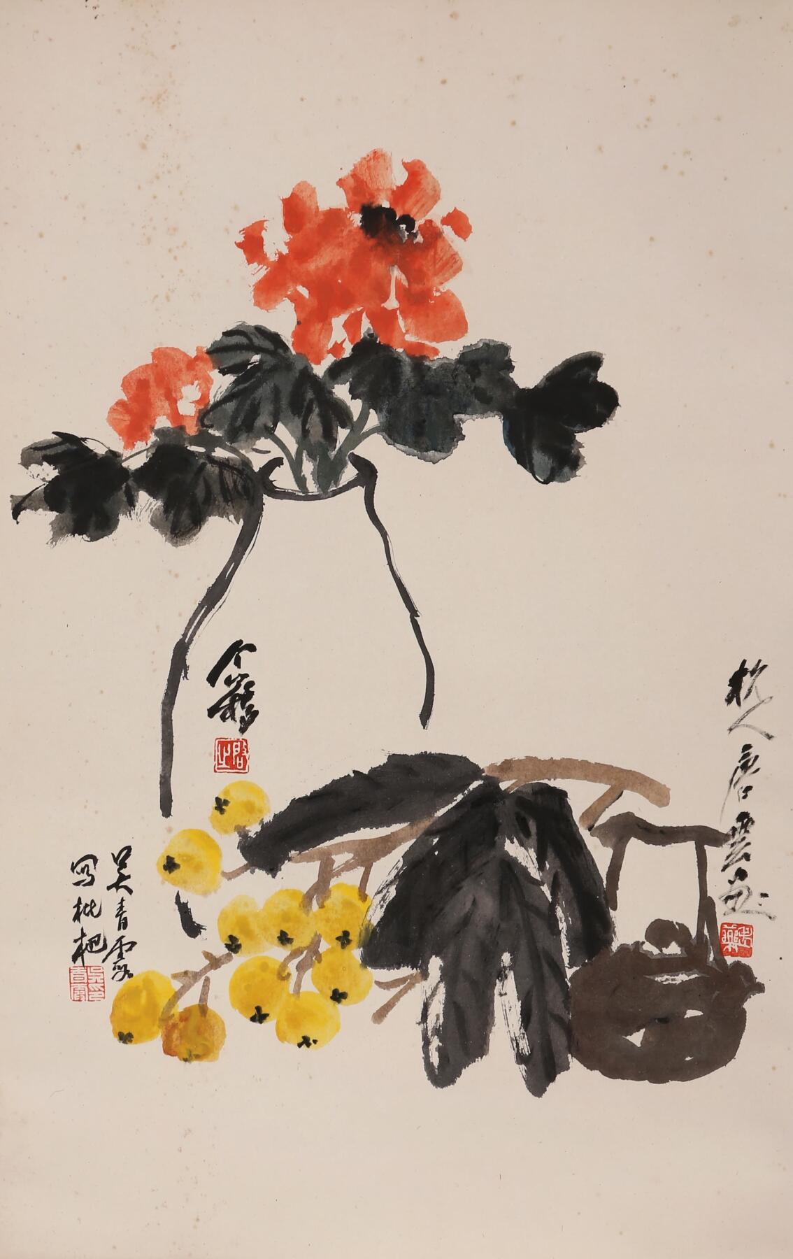 合拍寒食雅集-中国书画 王个簃、唐云、吴青霞 清供 68×44cm