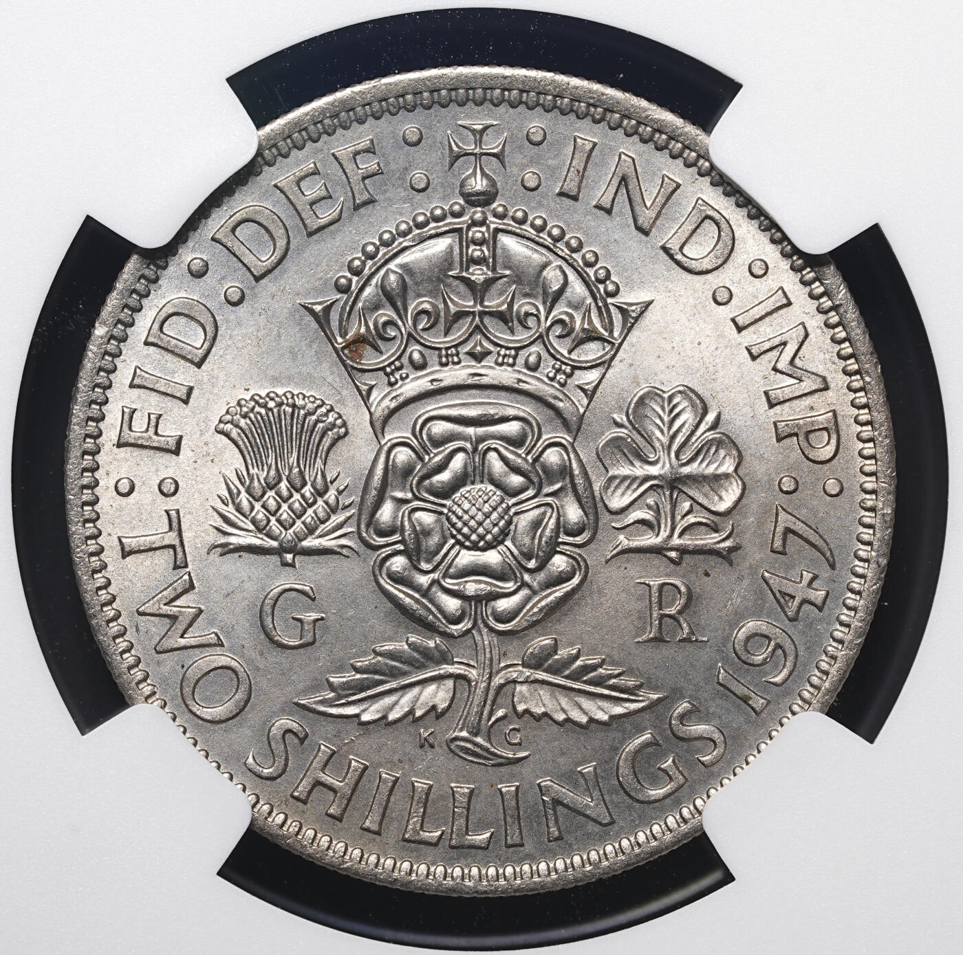 修遠堂世界钱币第四十二期 全场包邮 NGC MS64 1947年英国2先令