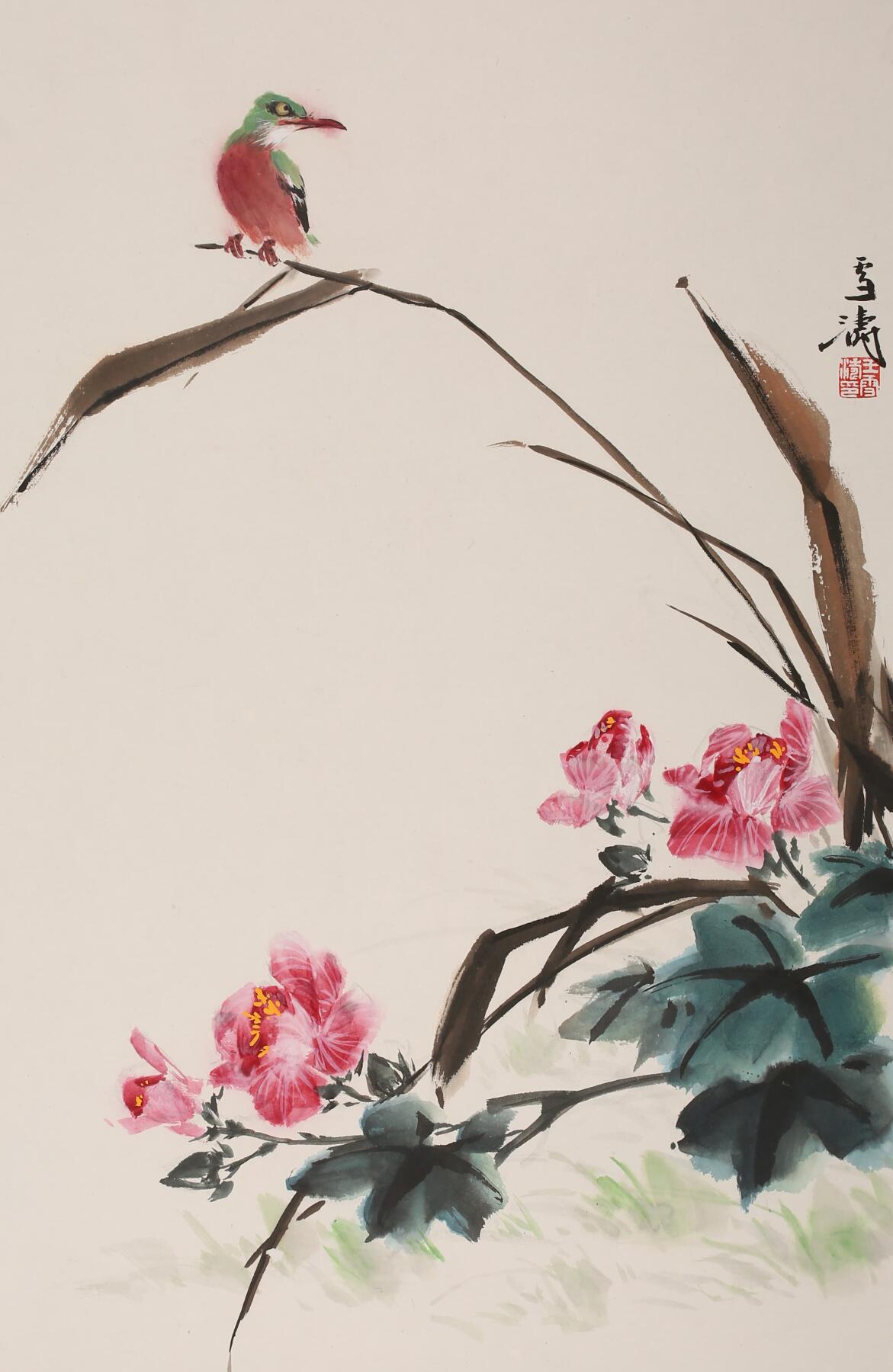 合拍寒食雅集-中国书画 王雪涛 花鸟 67×44cm