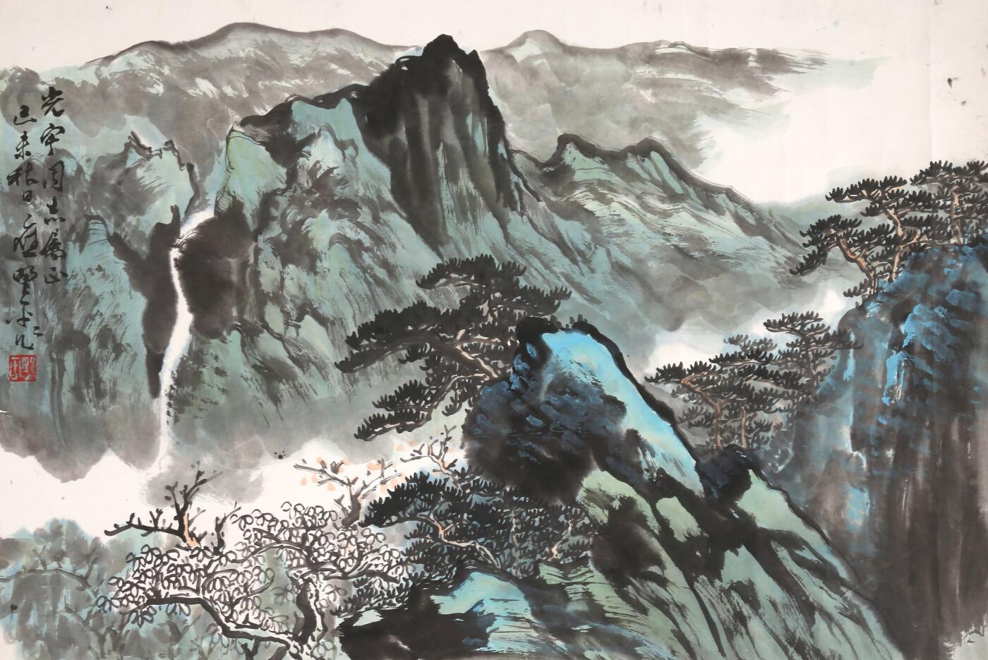 合拍寒食雅集-中国书画 应野平 山水 47×69cm
