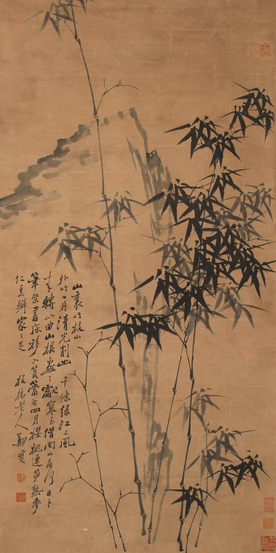 合拍寒食雅集-中国书画 郑板桥 竹石图 137×68cm
