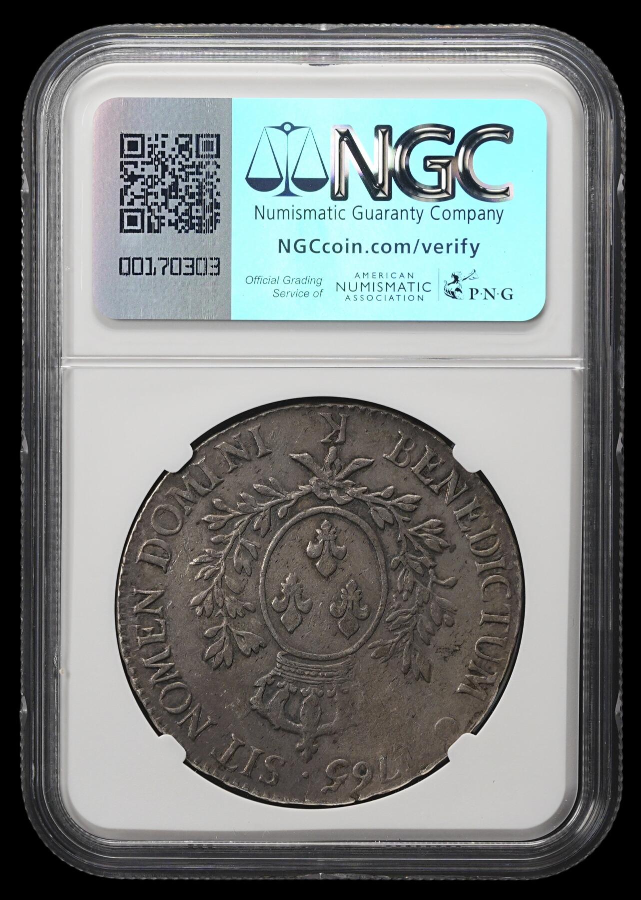 修遠堂世界钱币第四十二期 全场包邮 五彩 NGC XF45 1765年法国埃居大银币 路易十五 K厂铭