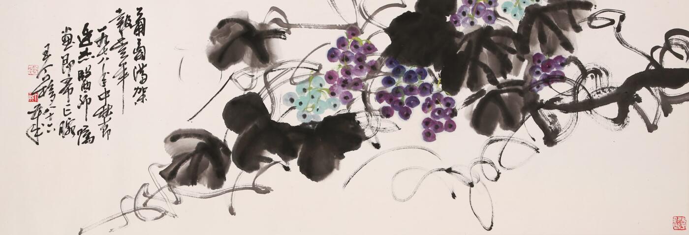 合拍寒食雅集-中国书画 王个簃 紫藤 33×98cm