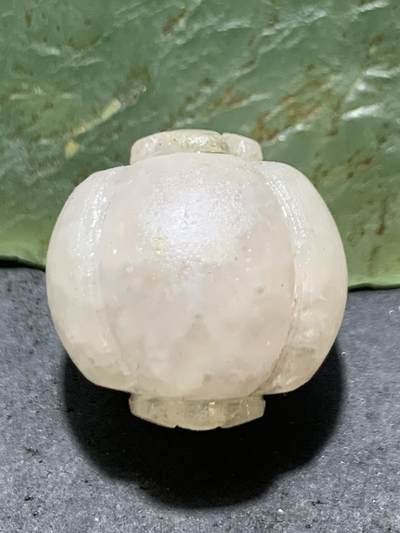 精美亚光满冰飘料战国红玛瑙手工雕刻四棱南瓜灯笼珠一颗！ - 精美亚光满冰飘料战国红玛瑙手工雕刻四棱南瓜灯笼珠一颗！