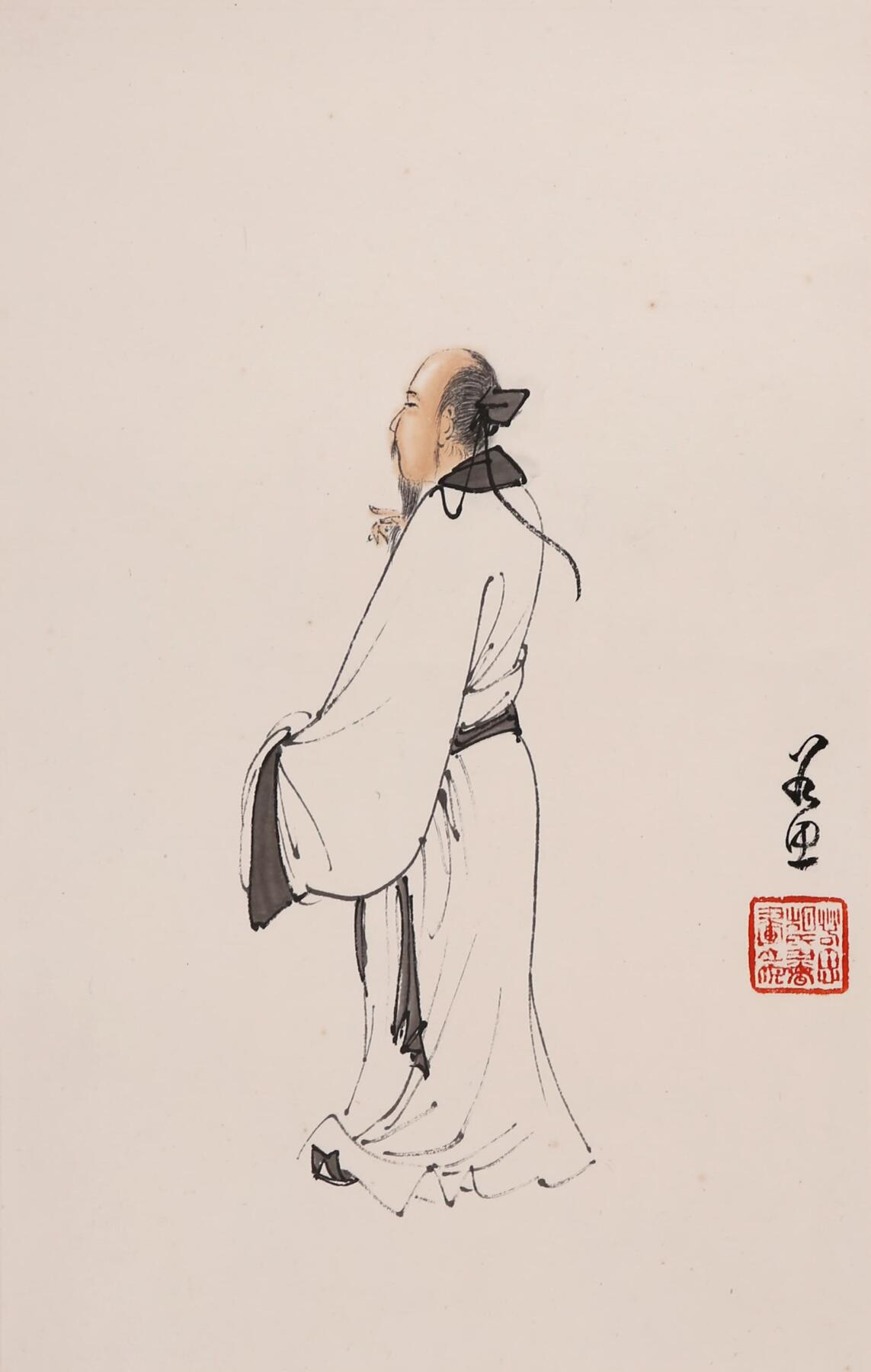 合拍寒食雅集-中国书画 胡若思 高士 30×19cm