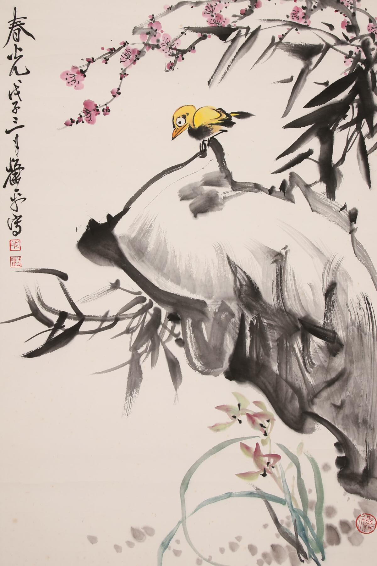 合拍寒食雅集-中国书画 萧平 春光 68×45cm