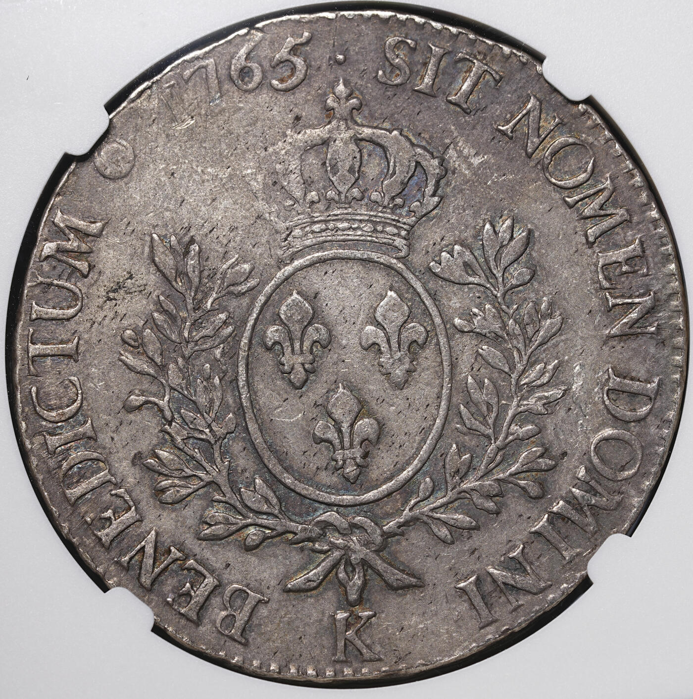 修遠堂世界钱币第四十二期 全场包邮 五彩 NGC XF45 1765年法国埃居大银币 路易十五 K厂铭
