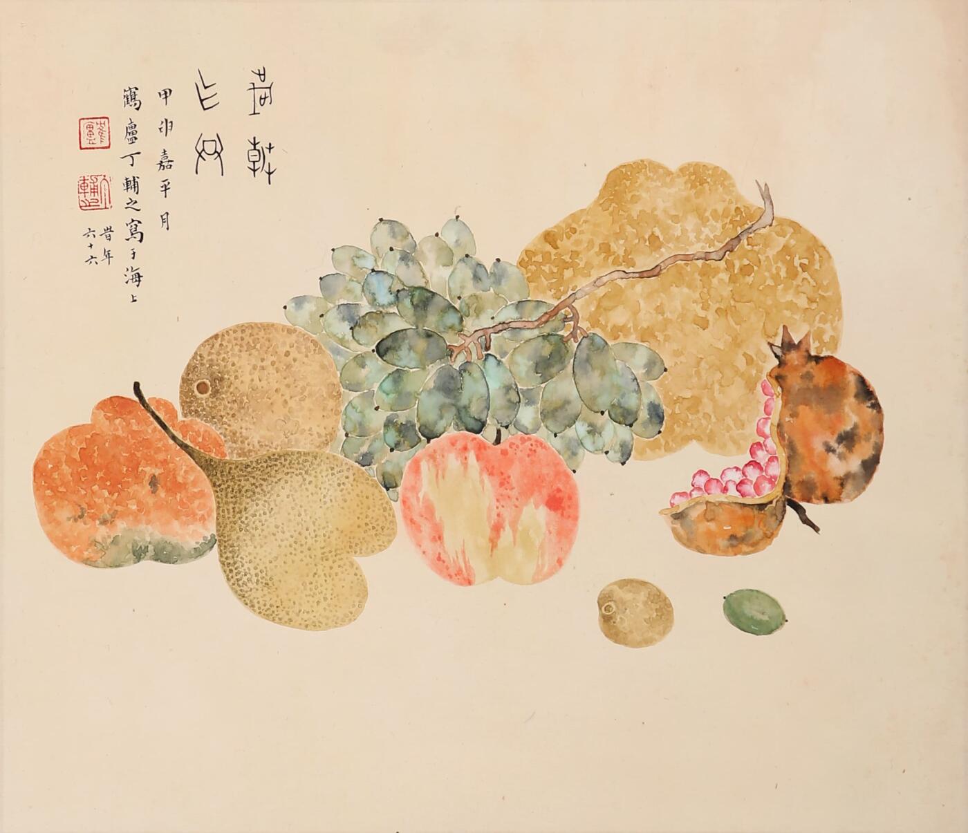 合拍寒食雅集-中国书画 丁辅之 蔬果 32×37cm