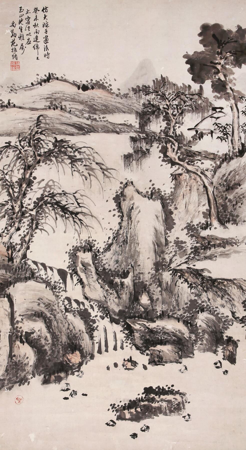 合拍寒食雅集-中国书画 范振绪 山水 98×54cm