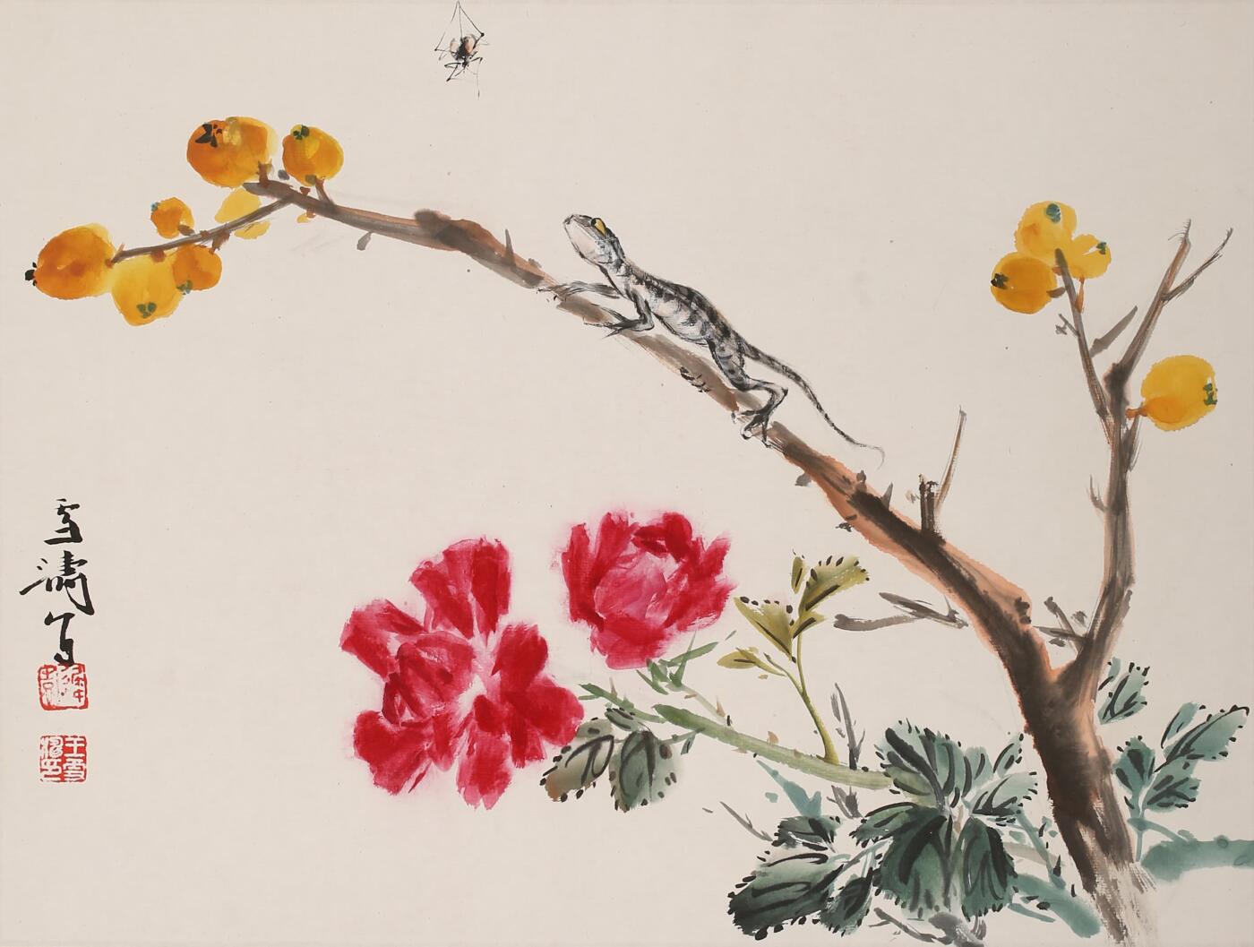 合拍寒食雅集-中国书画 王雪涛 花卉草虫 34×45cm