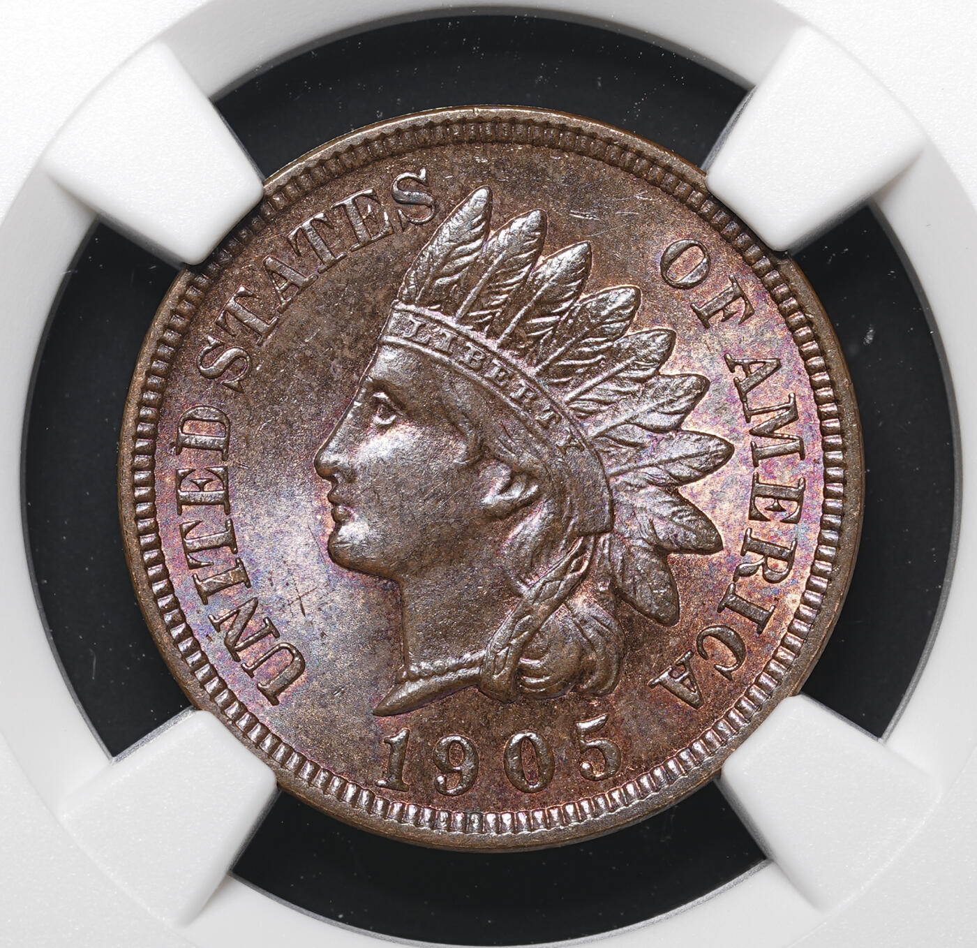 修遠堂世界钱币第四十二期 全场包邮 NGC MS64BN 1905年美国1美分铜币