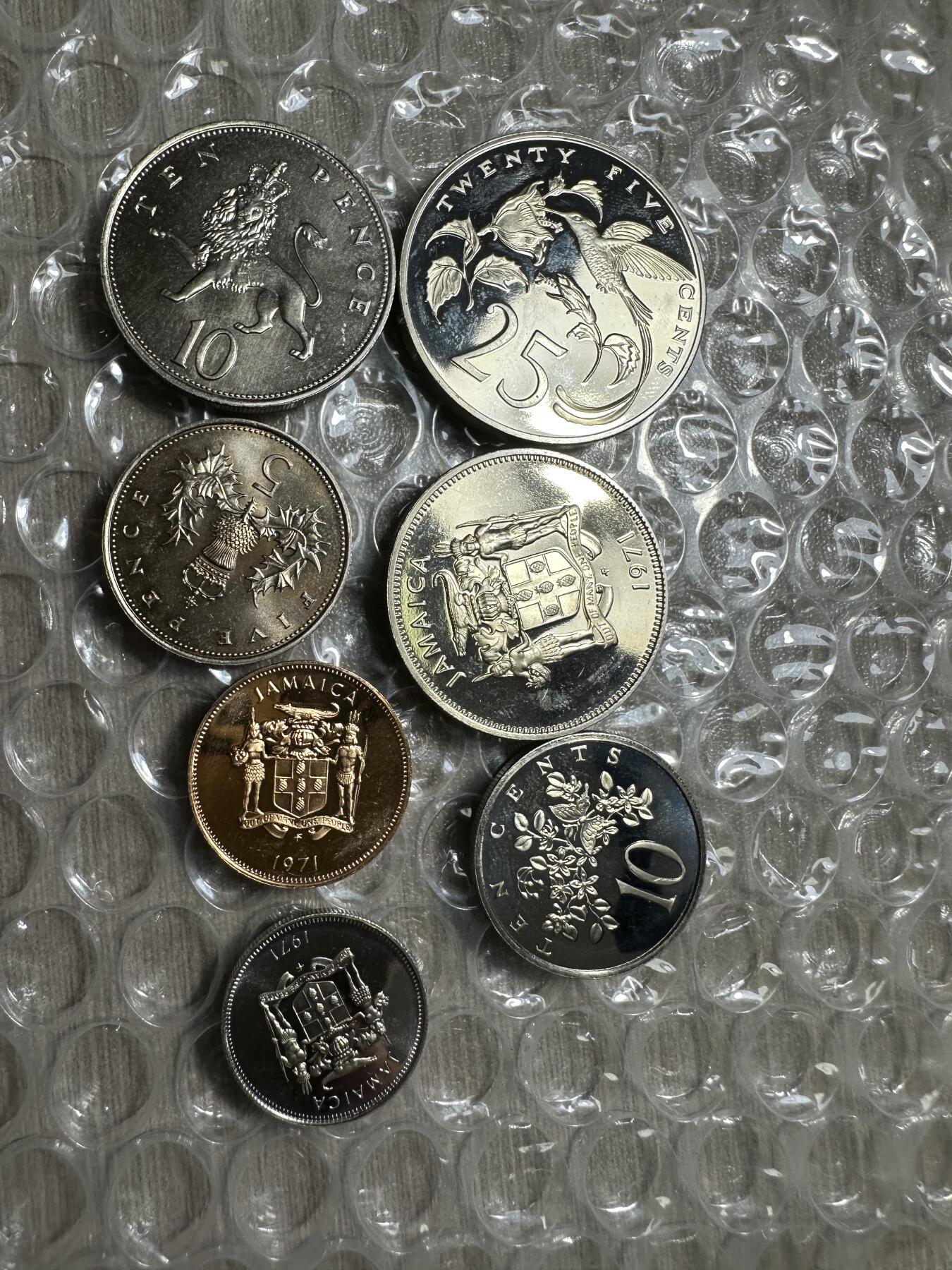 精美外币，中国钱币专场 精制币7枚