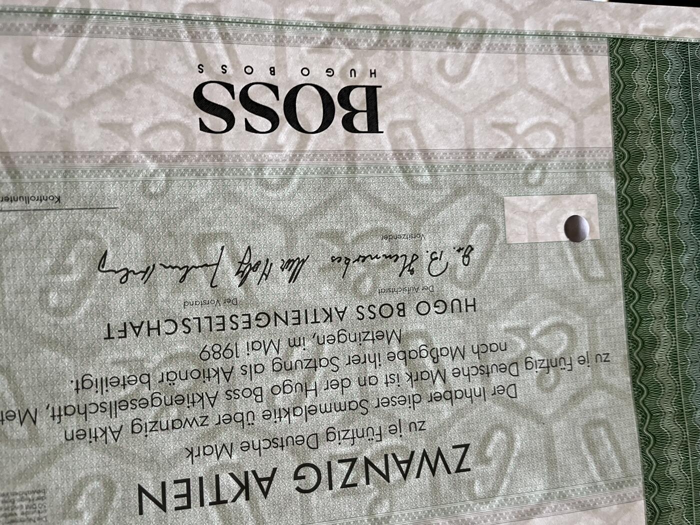 BOSS奢侈品牌公司股票
