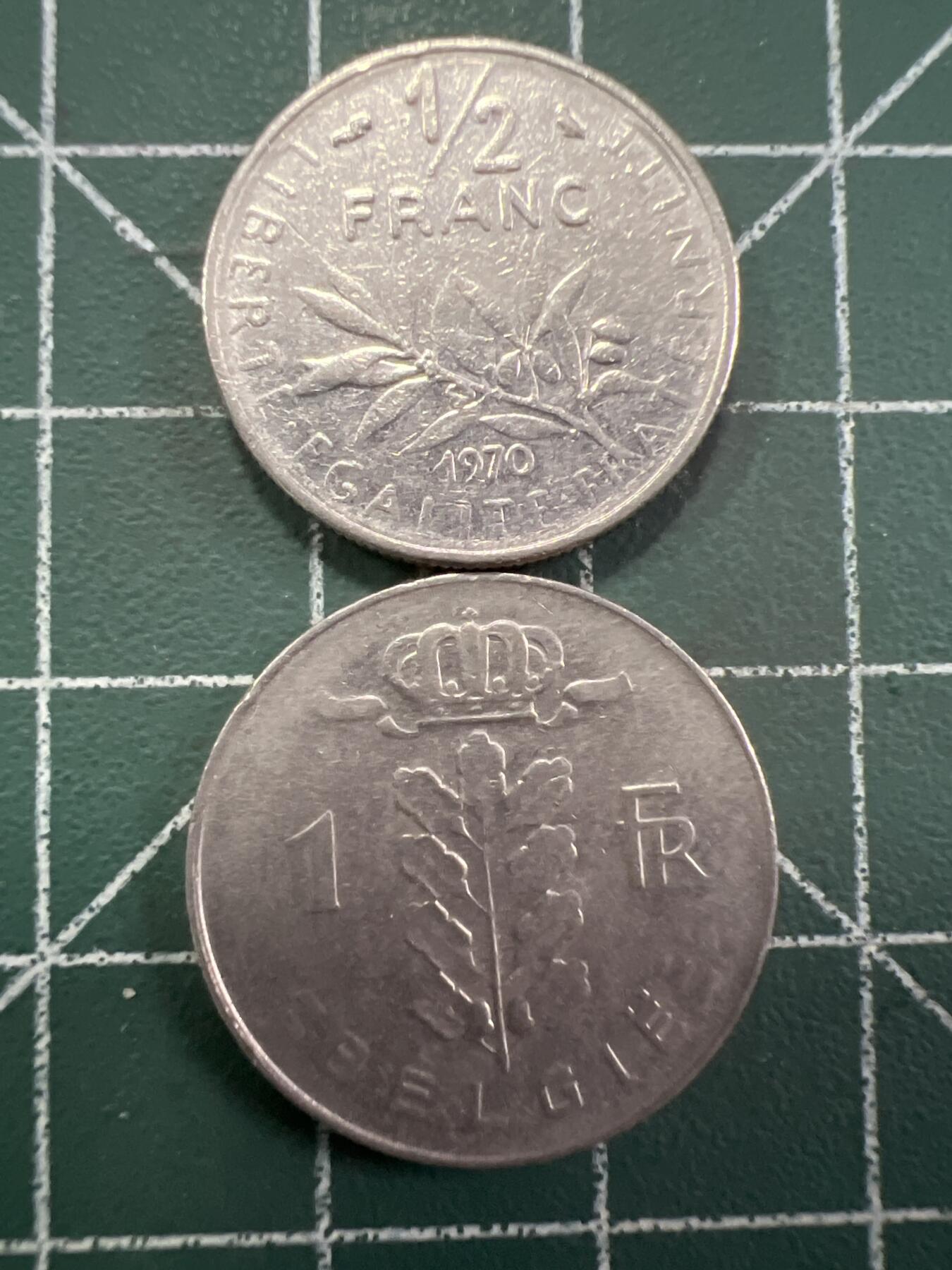 第721期 硬币专场 （无押金，捡漏，全场50包邮，偏远地区除外，接收代拍业务，本店十天发一次货） 法国硬币 2 枚