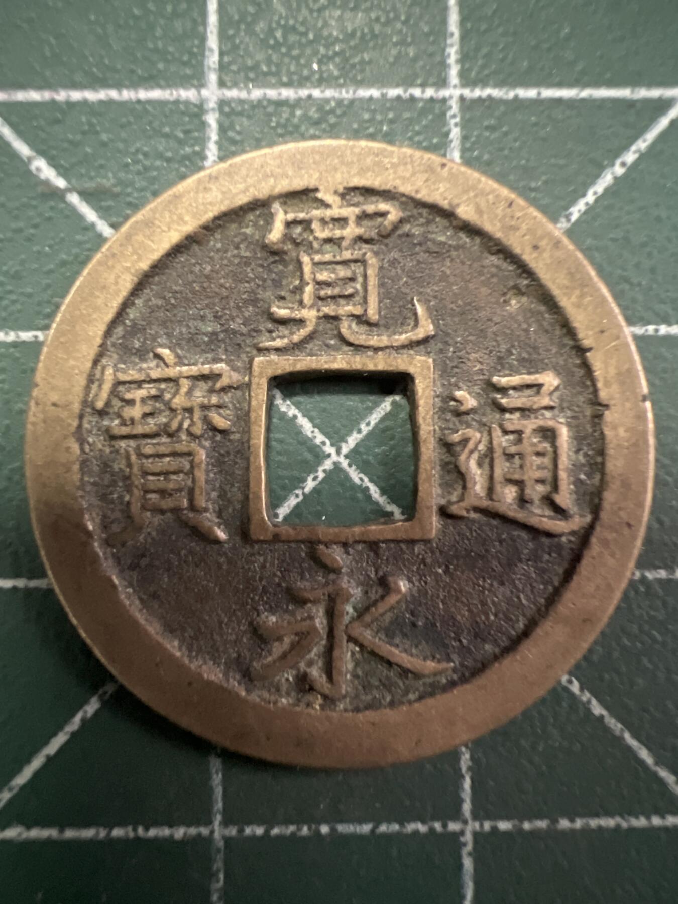第744期  硬币专场 （无押金，捡漏，全场50包邮，偏远地区除外，接收代拍业务，本店十天发一次货） 宽永通宝  背字文