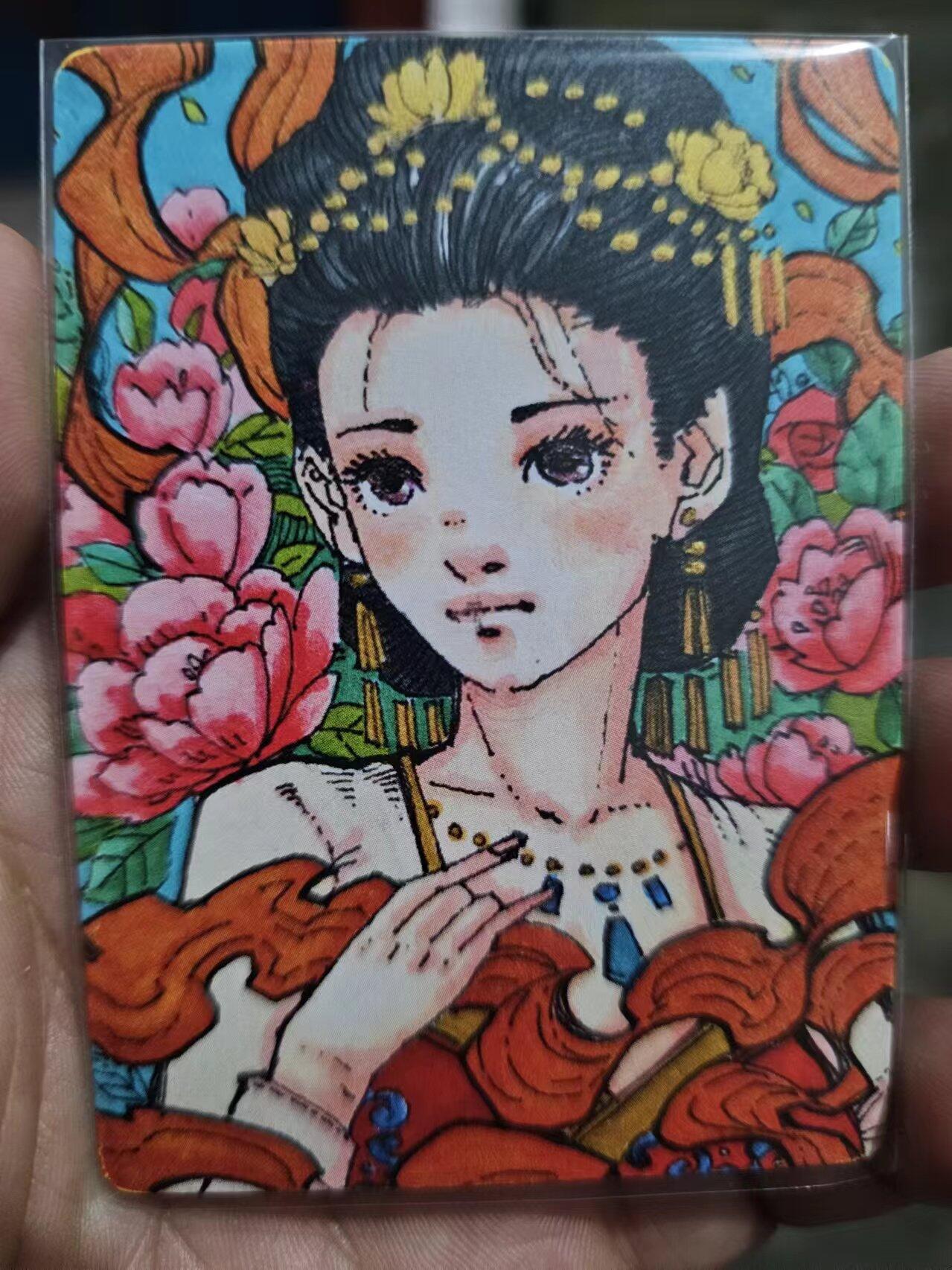 龍虎卡牌第⑥场 编号普卡 凤仪亭貂蝉 小花瓣 编号162