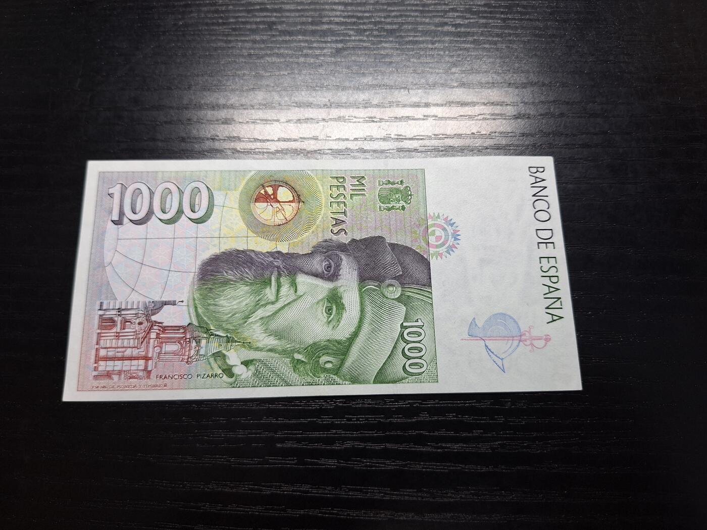 博彦收藏10月10日晚上8点 钱币专场 西班牙1000比塞塔 AU9品