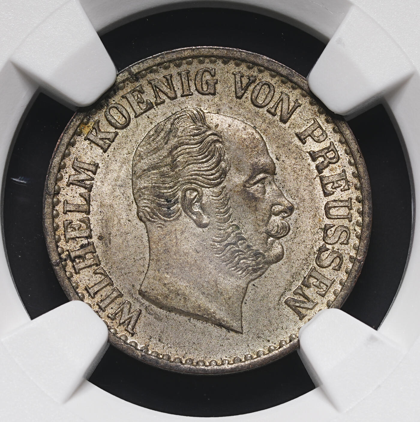 修遠堂世界钱币第四十二期 全场包邮 NGC MS64 1873年普鲁士1格罗申银币