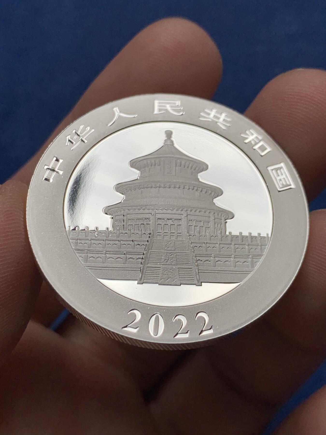 《竞宝斋》第314场 周日，周一，周二  3场连拍 （全场包邮） 2022年大熊猫10元银币 30克 999银