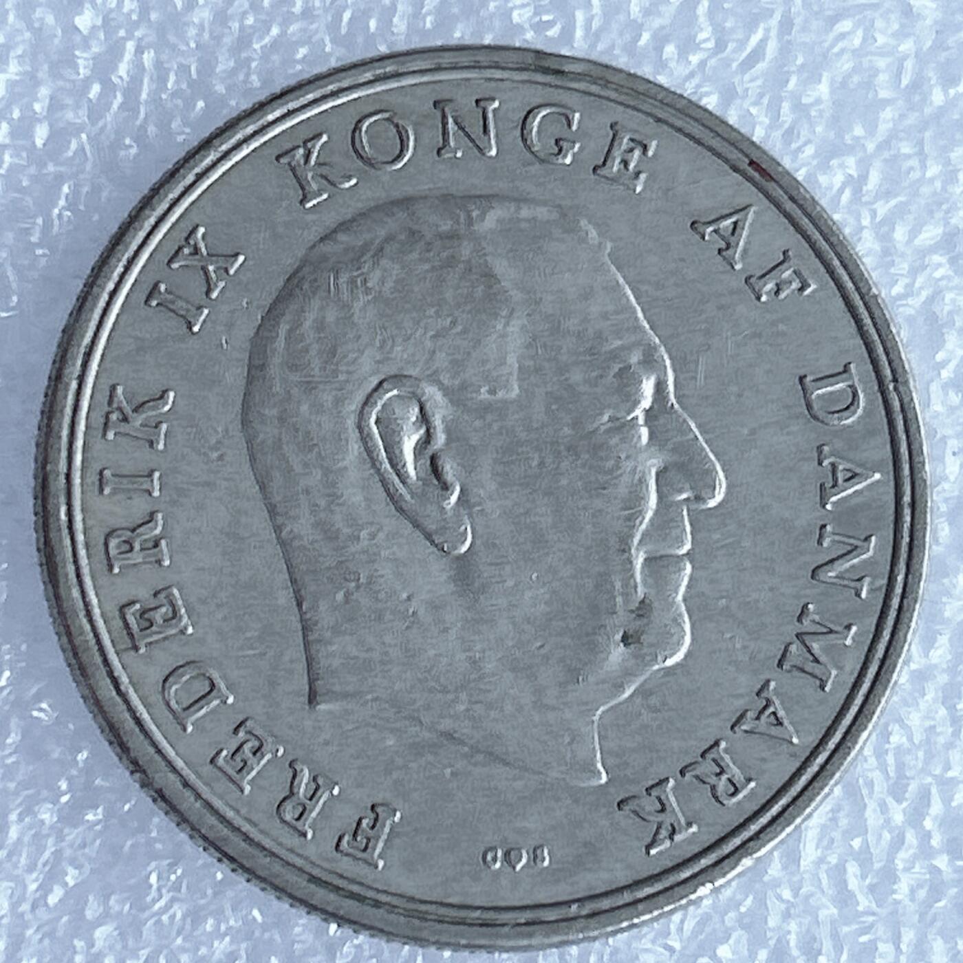 海外回流1元起拍小铺 各国钱币散币场 第17期 丹麦1960年5克朗 弗雷德里克九世