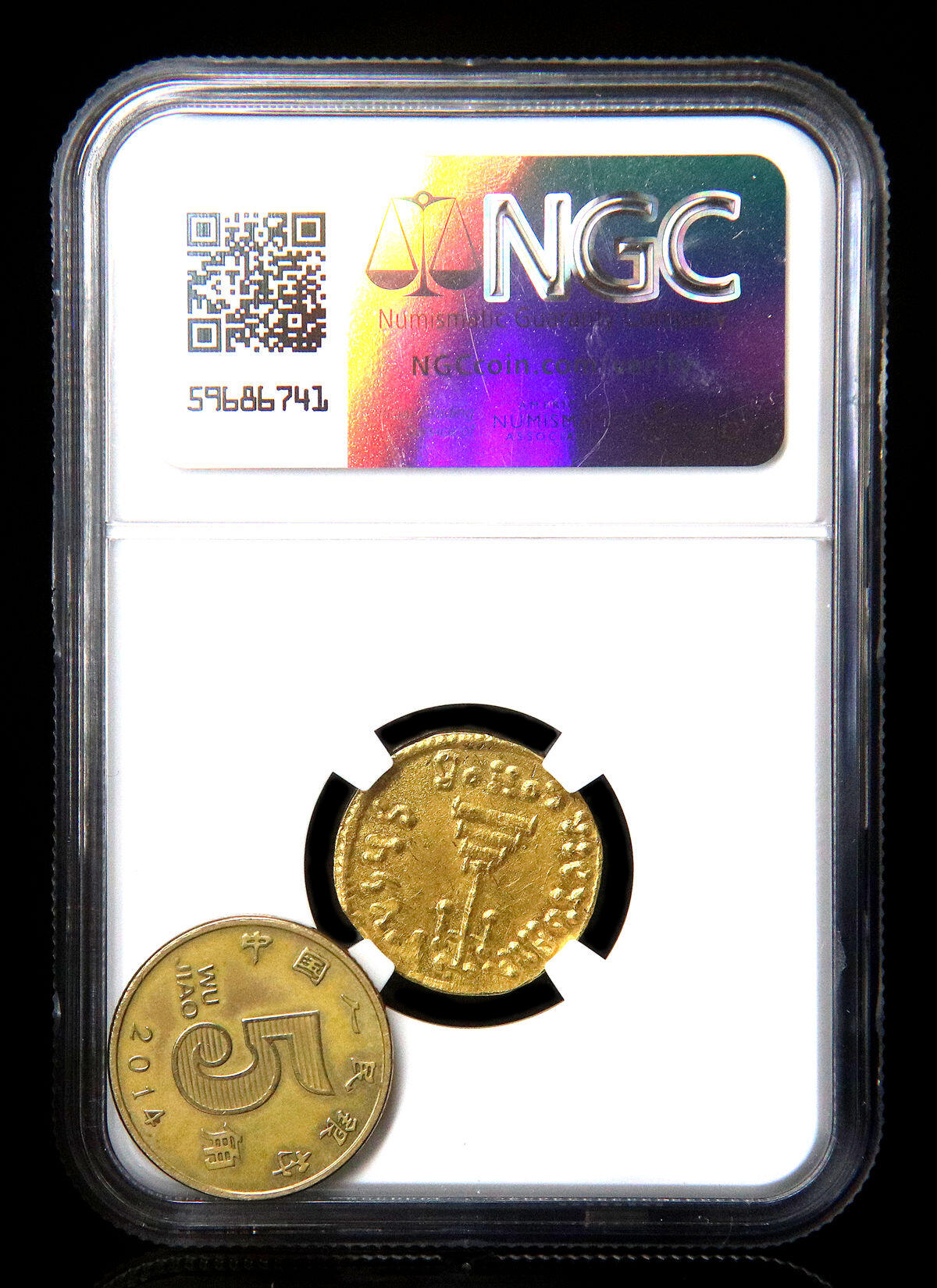 拜占庭金币君士坦斯二世-NGC评级高分b30-24