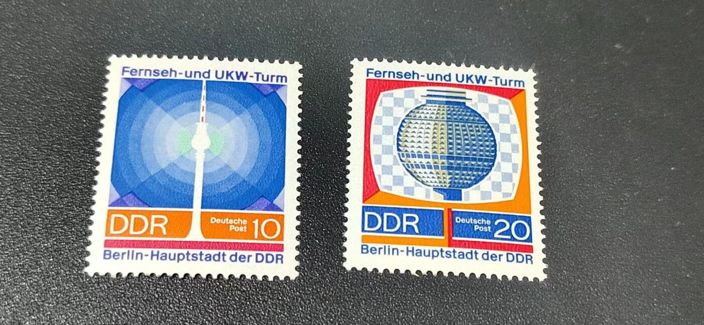 德国邮票专场，都是套票 德国邮票一套，1969年发行，柏林国际电视塔2全，品相如图