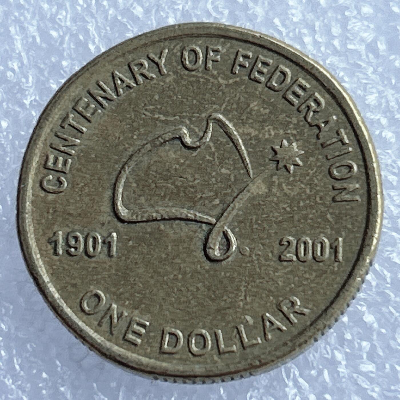 海外回流1元起拍小铺 各国钱币散币场 第17期 2001年澳大利亚联邦建立百年1元纪念币
