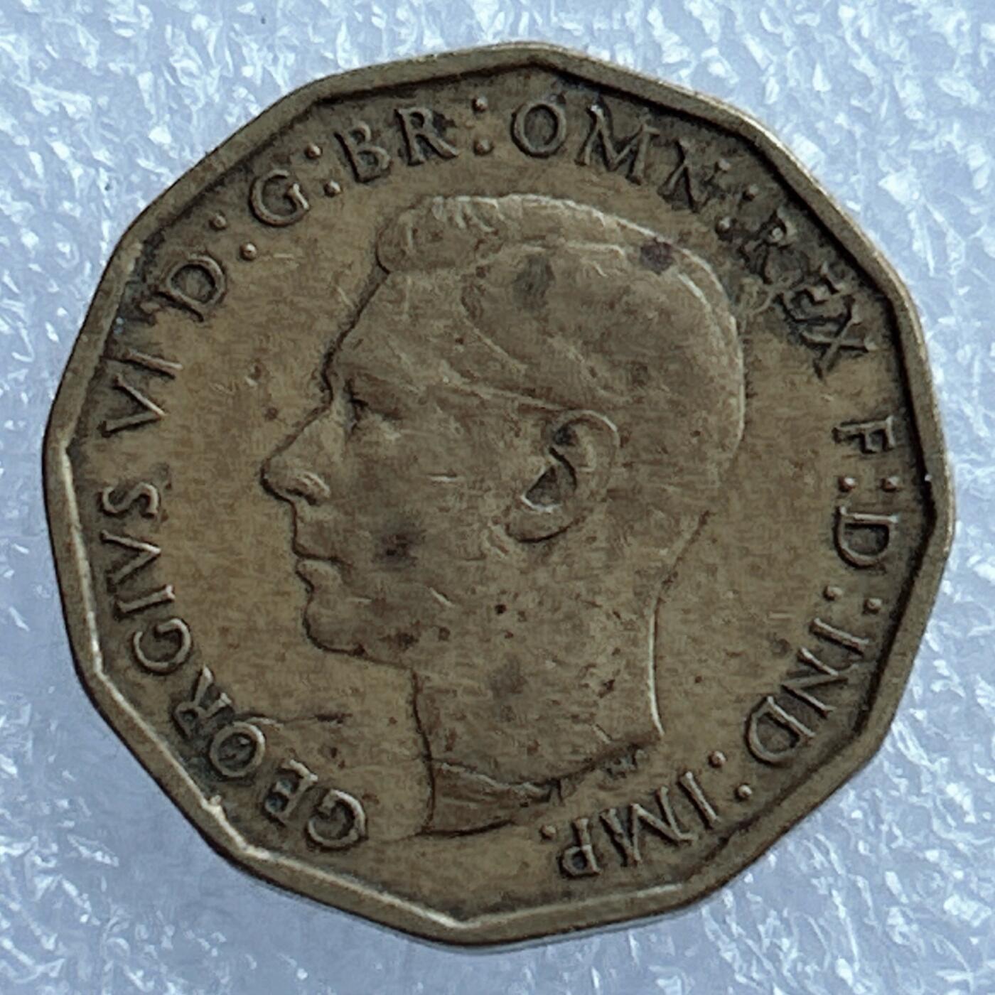 海外回流1元起拍小铺 各国钱币散币场 第17期 英国1945年3便士 乔治六世