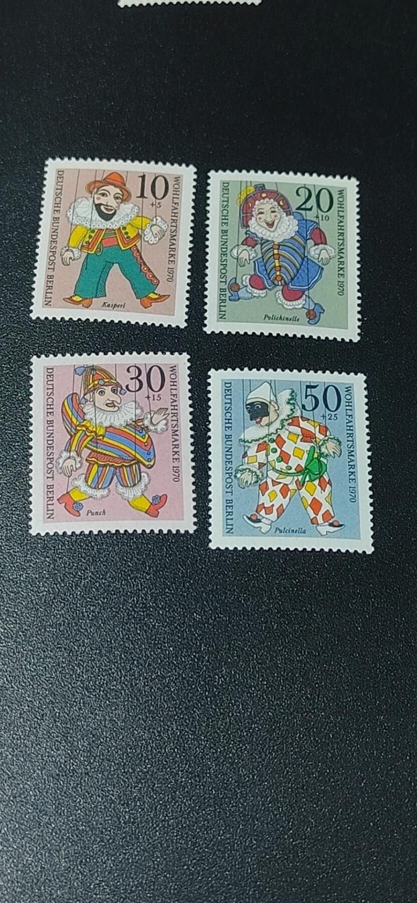 德国邮票专场，都是套票 德国邮票一套，1970年发行，西柏林提线木偶，品相如图
