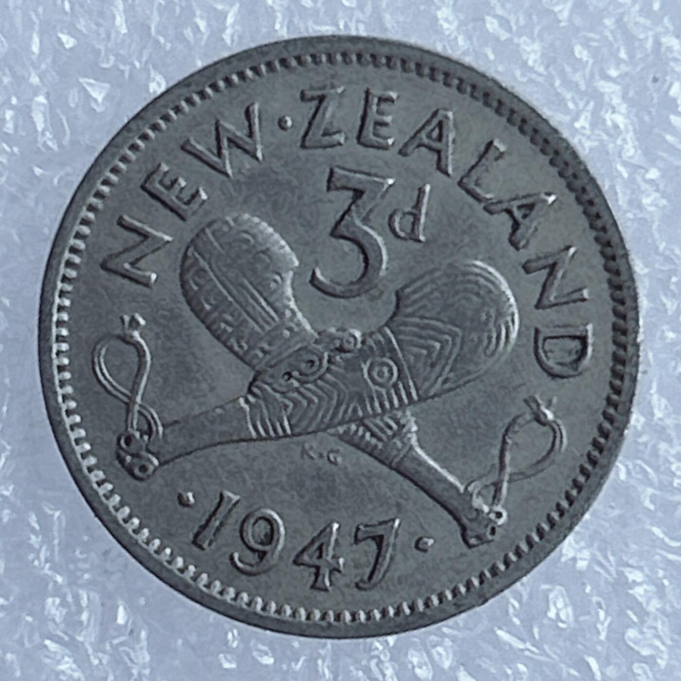 海外回流1元起拍小铺 各国钱币散币场 第17期 新西兰1947年3便士 乔治六世