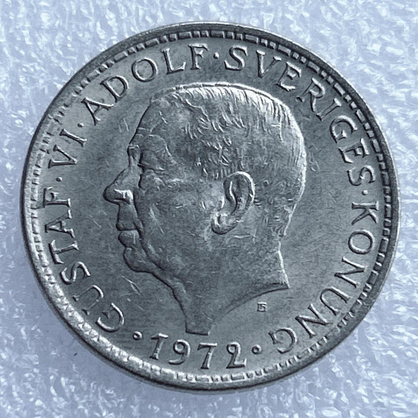 海外回流1元起拍小铺 各国钱币散币场 第17期 瑞典1972年5克朗