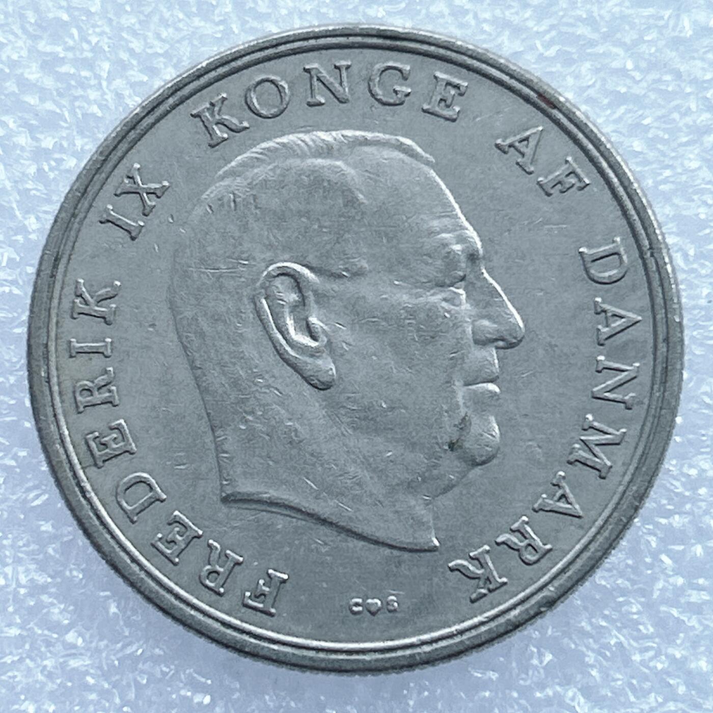 海外回流1元起拍小铺 各国钱币散币场 第17期 丹麦1960年5克朗 弗雷德里克九世