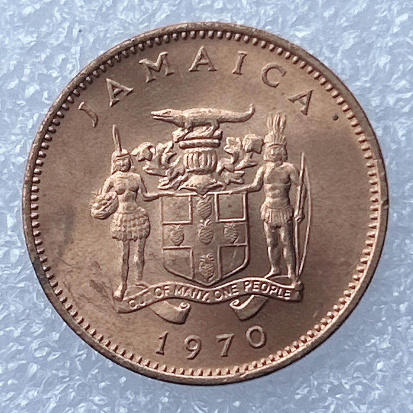 海外回流1元起拍小铺 各国钱币散币场 第17期 牙买加1970年1分铜币 原光美品