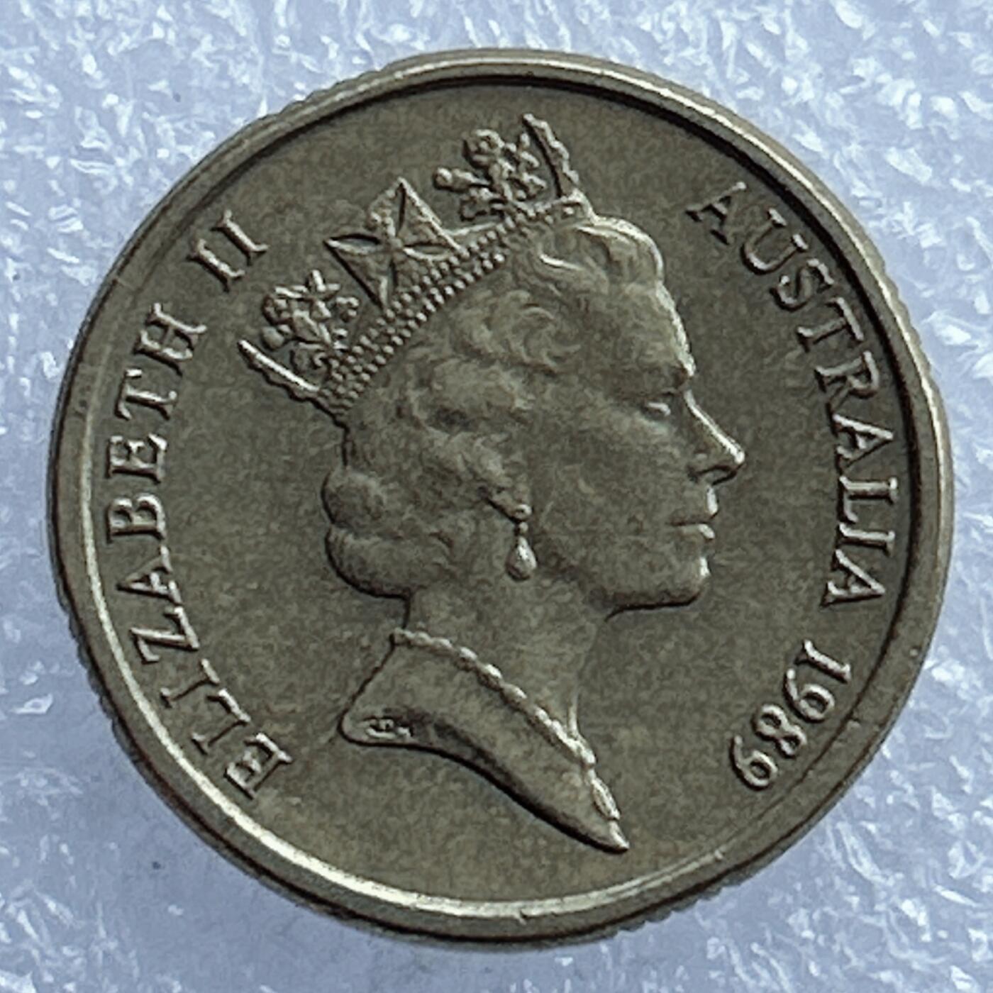 海外回流1元起拍小铺 各国钱币散币场 第17期 美品 澳大利亚2元土著铜币1989年版高冠伊丽莎白女王