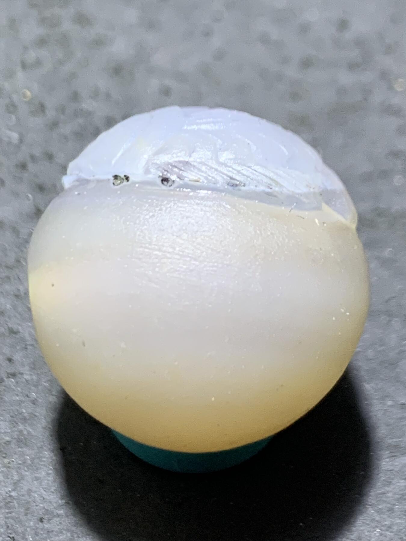 精美亚光高玉化草花纹海洋玉髓手工俏色巧雕富贵有余圆珠一个！