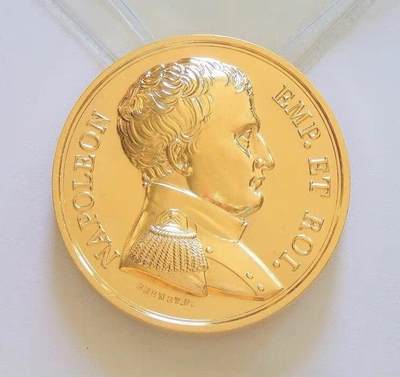 法国纪念1807年 拿破仑战争+雄鹰高浮雕精制大镀金章 40MM - 法国纪念1807年 拿破仑战争+雄鹰高浮雕精制大镀金章 40MM
