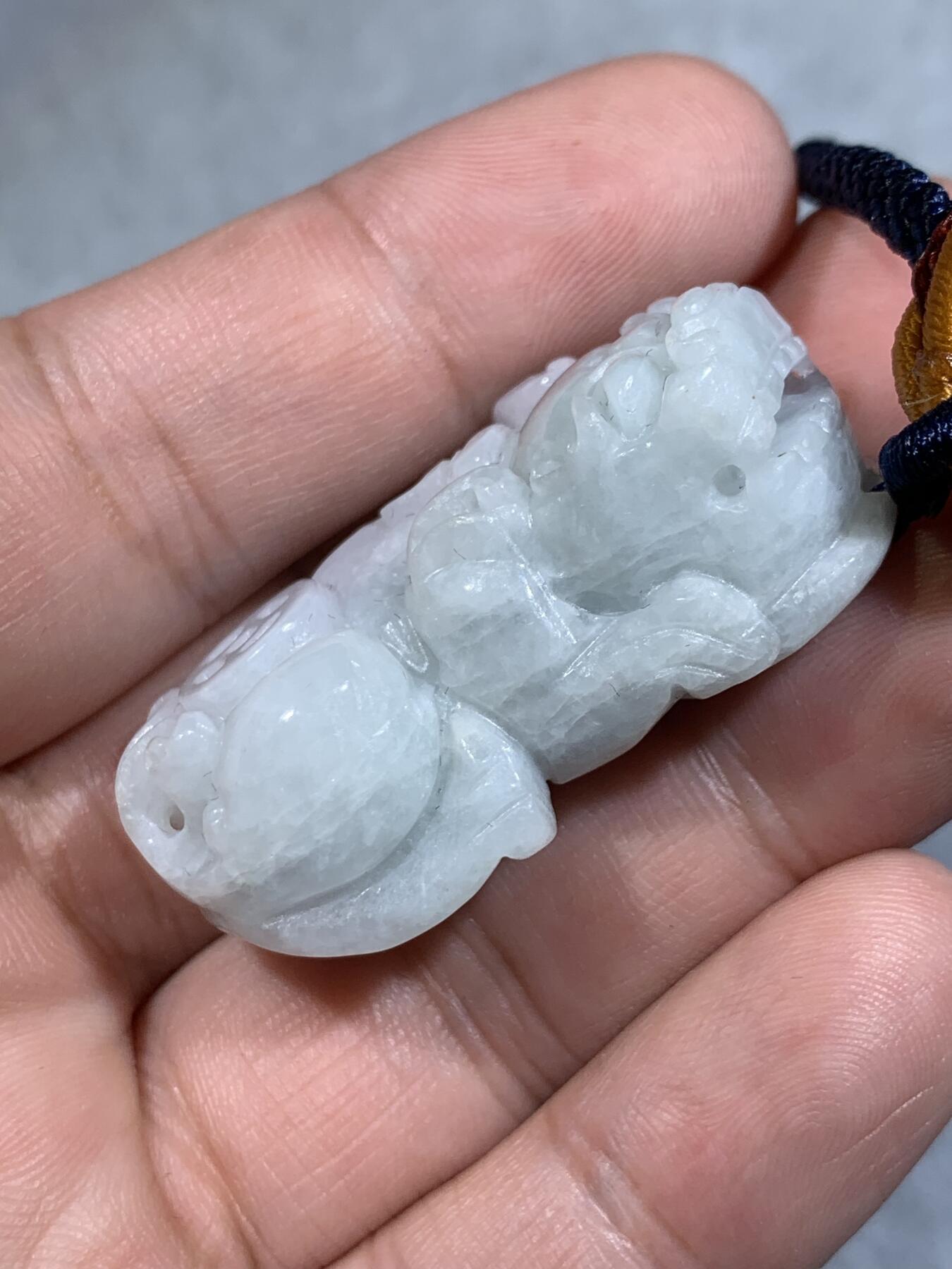 《竞宝斋》第314场 周日，周一，周二  3场连拍 （全场包邮） 貔貅翡翠挂件 长43mm 宽23mm 厚16mm 也把玩 细节见图