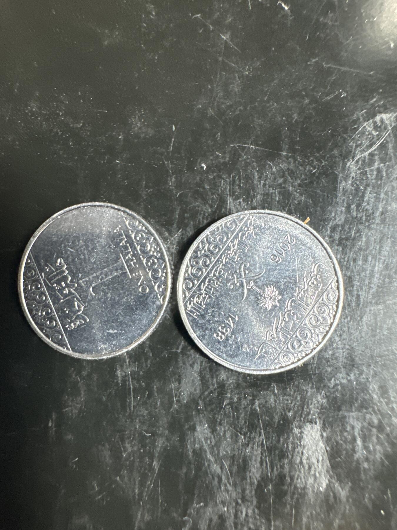 大家国庆快乐～今天还是一天发货哟～ 沙特阿拉伯1halala（两枚）