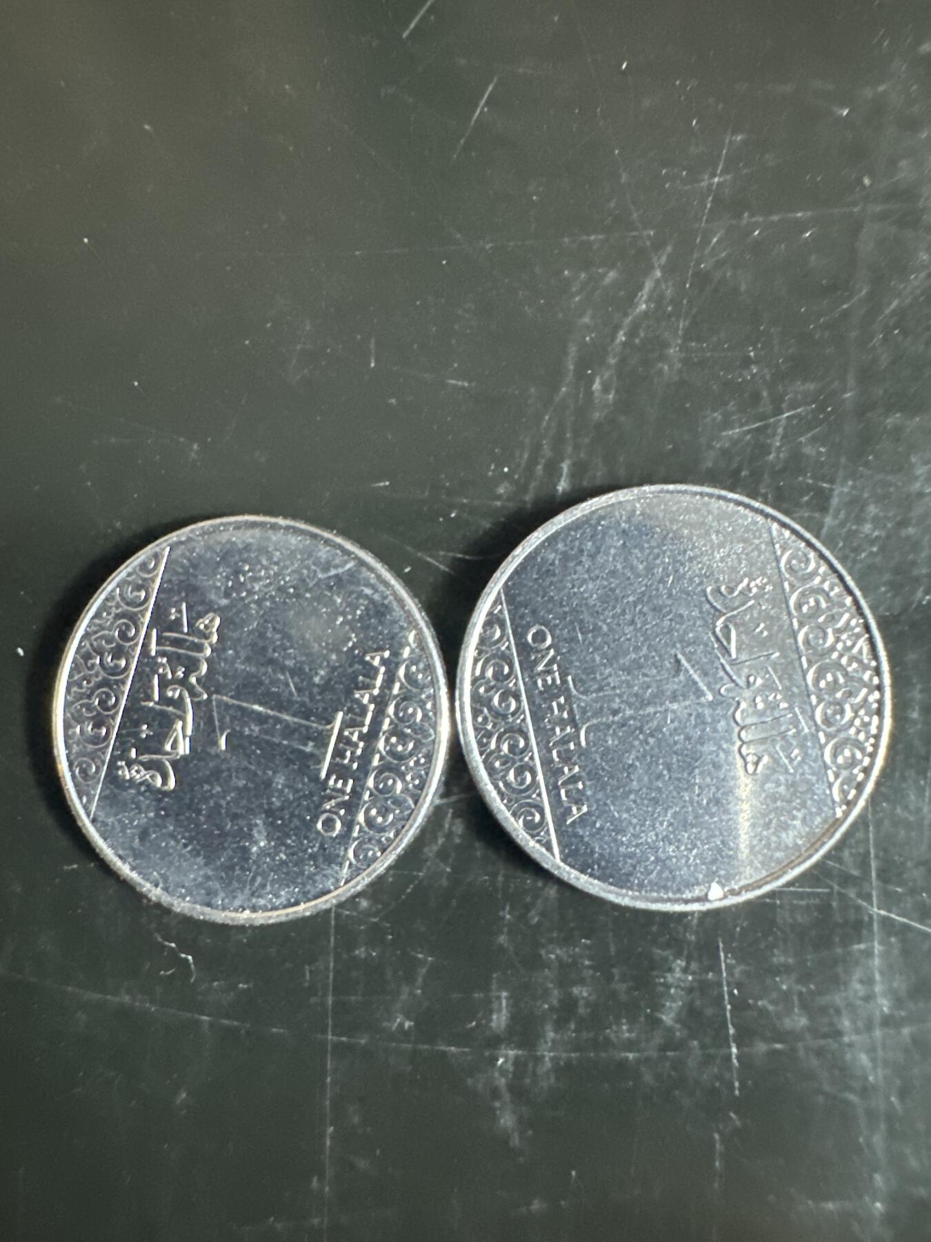 大家国庆快乐～今天还是一天发货哟～ 沙特阿拉伯1halala（两枚）
