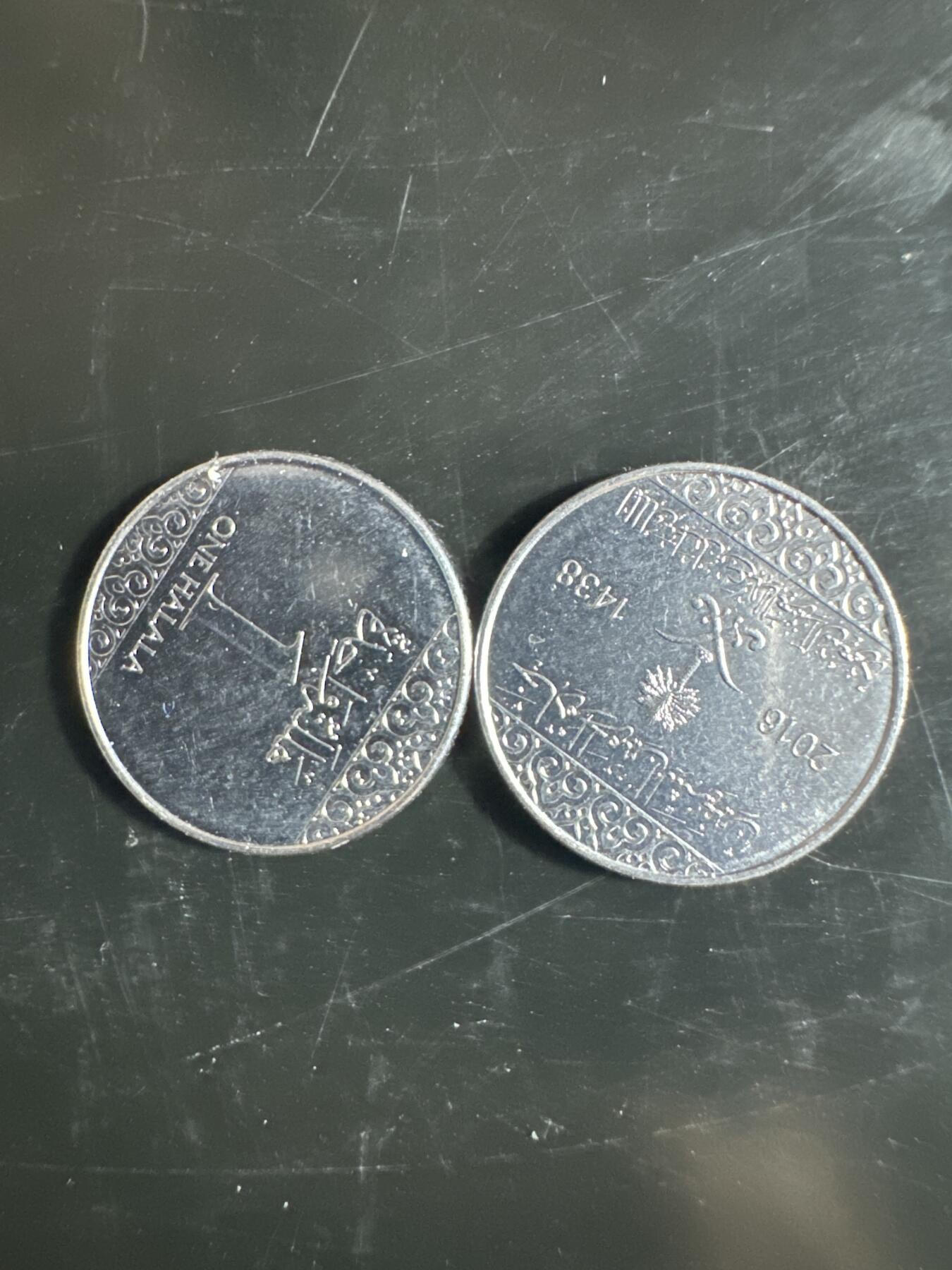 大家国庆快乐～今天还是一天发货哟～ 沙特阿拉伯1halala（两枚）