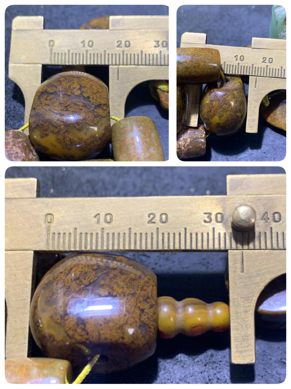 精美战国红玛瑙草花纹配饰一套